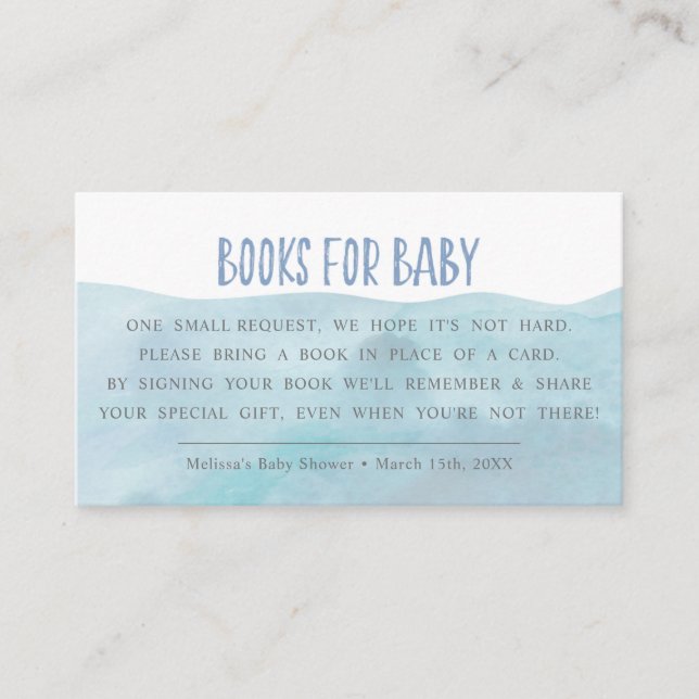 Nautical | Whale | Boy Books For Baby Enclosure Card (Front)