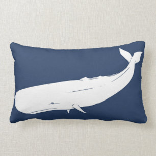 Nautical Whale Lumbar Pillow