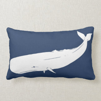 Nautical Whale Lumbar Pillow