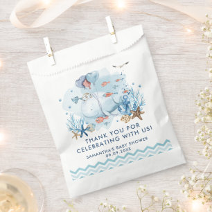 Nautical Whale Under the Sea Blue Boy Baby Shower Favour Bag