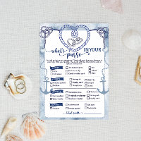 Nautical What in Your Purse Game Bridal Shower