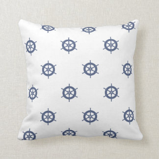 Nautical Wheel Throw Pillow