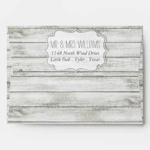 Nautical Whitewashed Wood Beach Wedding Collection Envelopes