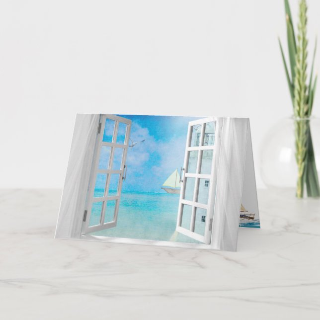 Nautical Window Birthday  Card (Front)