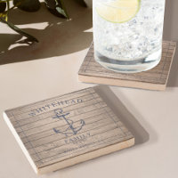 Nautical Wood Anchor Family Monogram