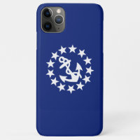 Nautical Yacht Flag Anchor Stars Blue
