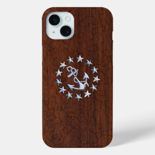 Nautical Yacht Flag Anchor Stars Symbol iPhone 15 Mini Case