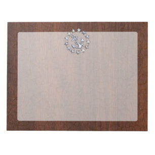 Nautical Yacht Flag Anchor Stars Symbol Notepad