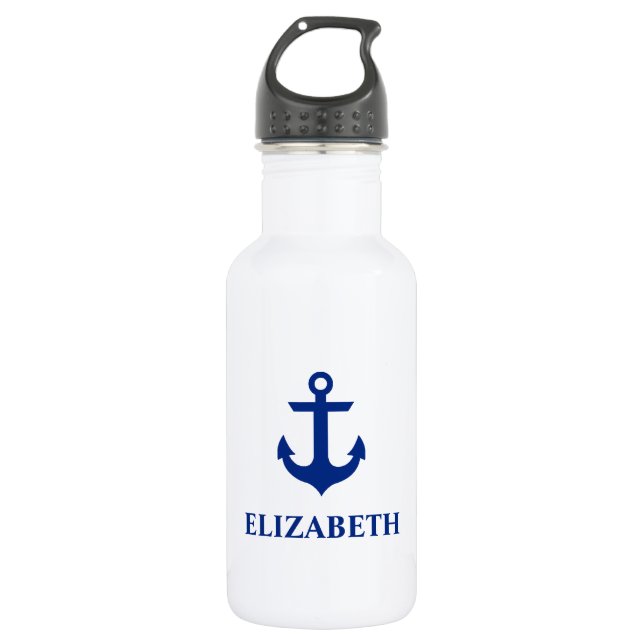 Nautical Your Name Anchor 532 Ml Water Bottle (Front)