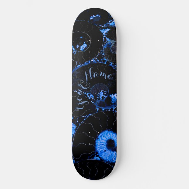 Nautilus blue shell design skateboard (Front)