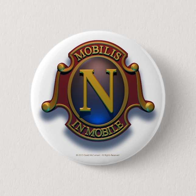Nautilus N Shield by David McCamant 2 Inch Round Button (Front)