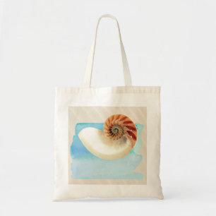 Nautilus Seashell and Sand  Tote Bag