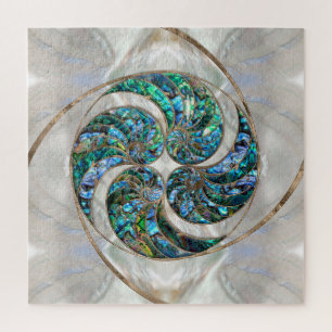 Nautilus Shell - Abalone and Pearl Jigsaw Puzzle