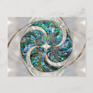 Nautilus Shell - Abalone and Pearl Postcard