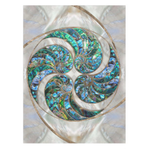 Nautilus Shell - Abalone and Pearl Tablecloth