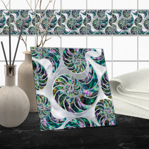 Nautilus Shell Abalone and Pearl Tile