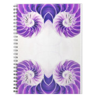 Nautilus Shell Fibonacci Notebook – Purple White