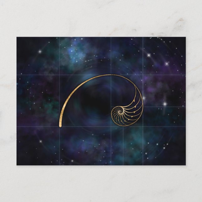Nautilus Shell - Sacred Geometry Postcard (Front)