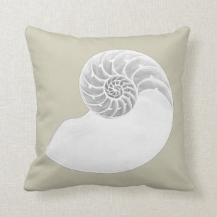 Nautilus Shell Throw Pillow
