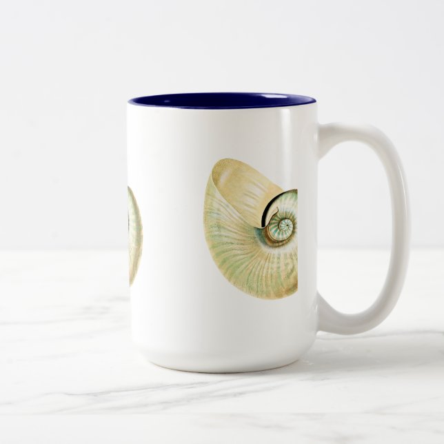 Nautilus shell Two-Tone coffee mug (Right)