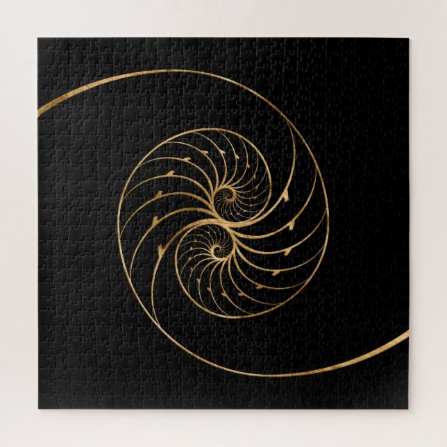 Nautilus Shells - Golden Pair Jigsaw Puzzle (Vertical)