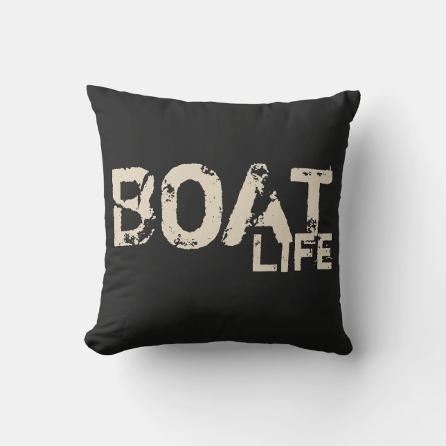 nautique en détresse kaki VIE DE BATEAU | Oreiller (Recto)