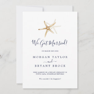 Nautique moderne   Faire-part Elopement Starfish