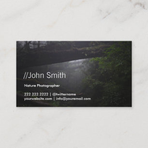 Nautre Photography Mythic Forest Photographer Business Card