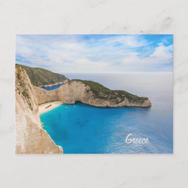 Navagio Beach Grèce Carte postale Zakynthos Shipwr (Devant)