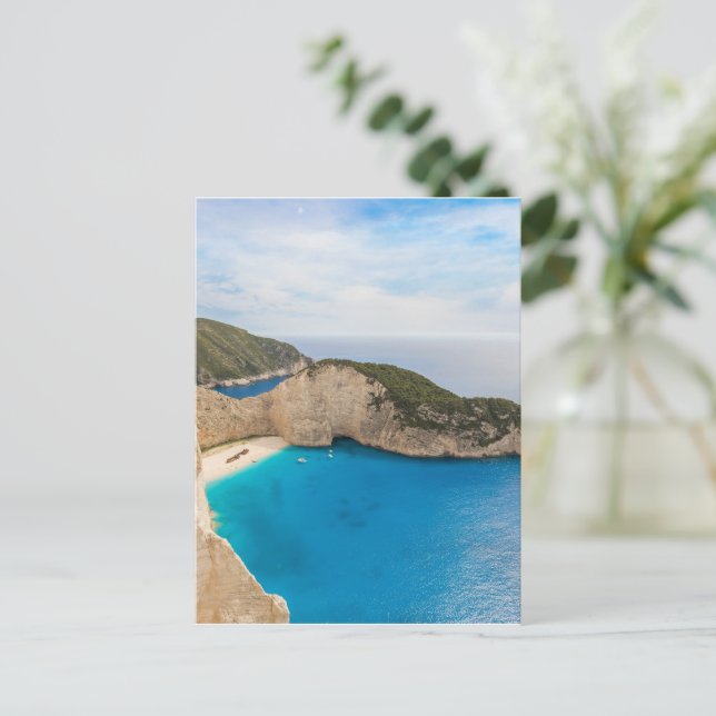 Navagio beach Greece Postcard (Standing Front)