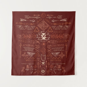 Navajo Aztec: Ethnic Doodle Pattern. Tapestry