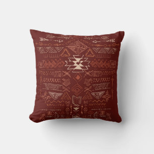 Navajo Aztec: Ethnic Doodle Pattern. Throw Pillow