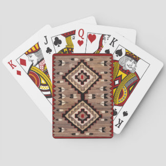 NAVAJO FEATHER PATTERN TAPESTRY 1900 reprint     Playing Cards