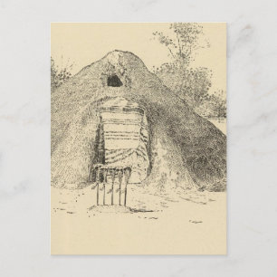 Navajo medicine lodge view postcard
