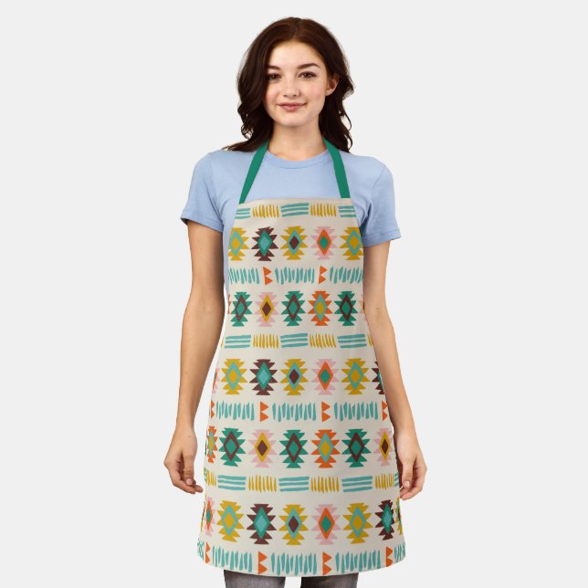 Navajo Native American Pattern Apron (Worn)