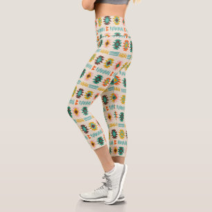Navajo Native American Pattern Capri Leggings