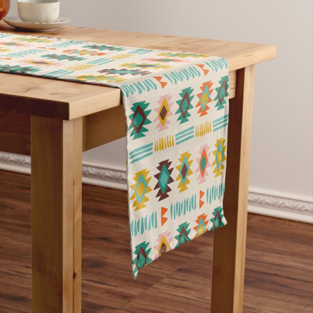 Navajo Native American Pattern Medium Table Runner (In Situ)