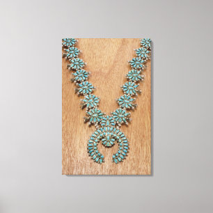 Navajo necklace canvas print