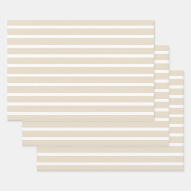 Navajo Neutral Stripes Wrapping Paper Sheet (Set)