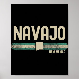 Navajo Nm New Mexico Travel & 80s Style Poster