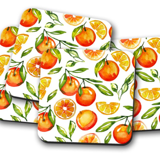 Navajo Oranges Fruit Coaster | Stylish Cork Set (Creator Uploaded)