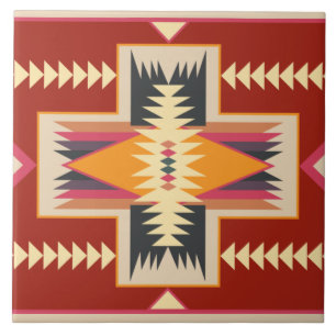 Navajo Pattern -3 Ceramic Tile