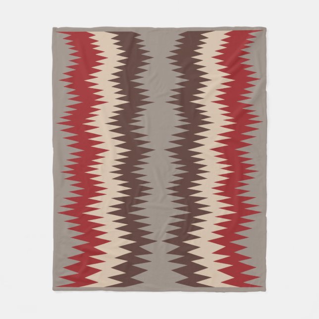 Navajo Pattern -3 Fleece Blanket (Front)