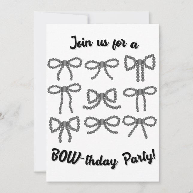 Navajo Pearl Bow Invitations  (Front)