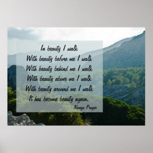Navajo Prayer Walk in Beauty Poster