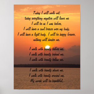 Navajo Prayer Walk in Beauty Poster