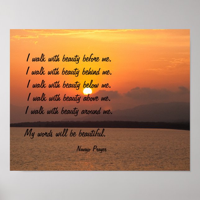 Navajo Prayer Walk in Beauty Poster (Front)
