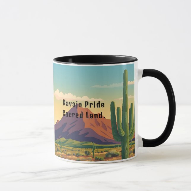 Navajo Pride Typographie Spirit Mug (Droite)