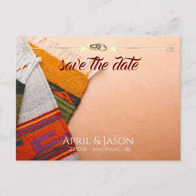 Navajo Rugs | Save the Date Announcement (Front)