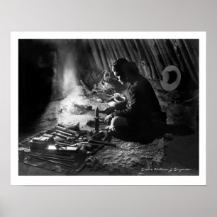 Navajo Silversmith Poster